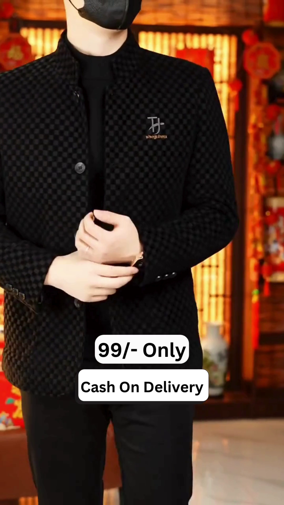 Men Checked Long Sleeves Hooded Quilted Jacket