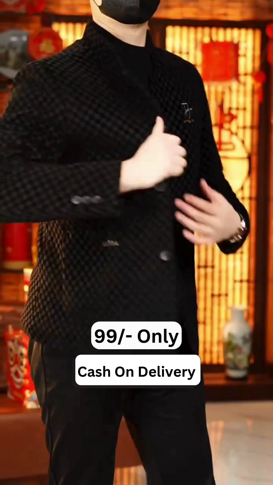Men Checked Long Sleeves Hooded Quilted Jacket