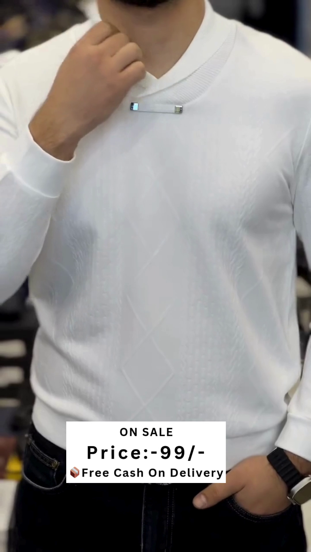 Men Self Design Polo Collar Cotton T-shirt