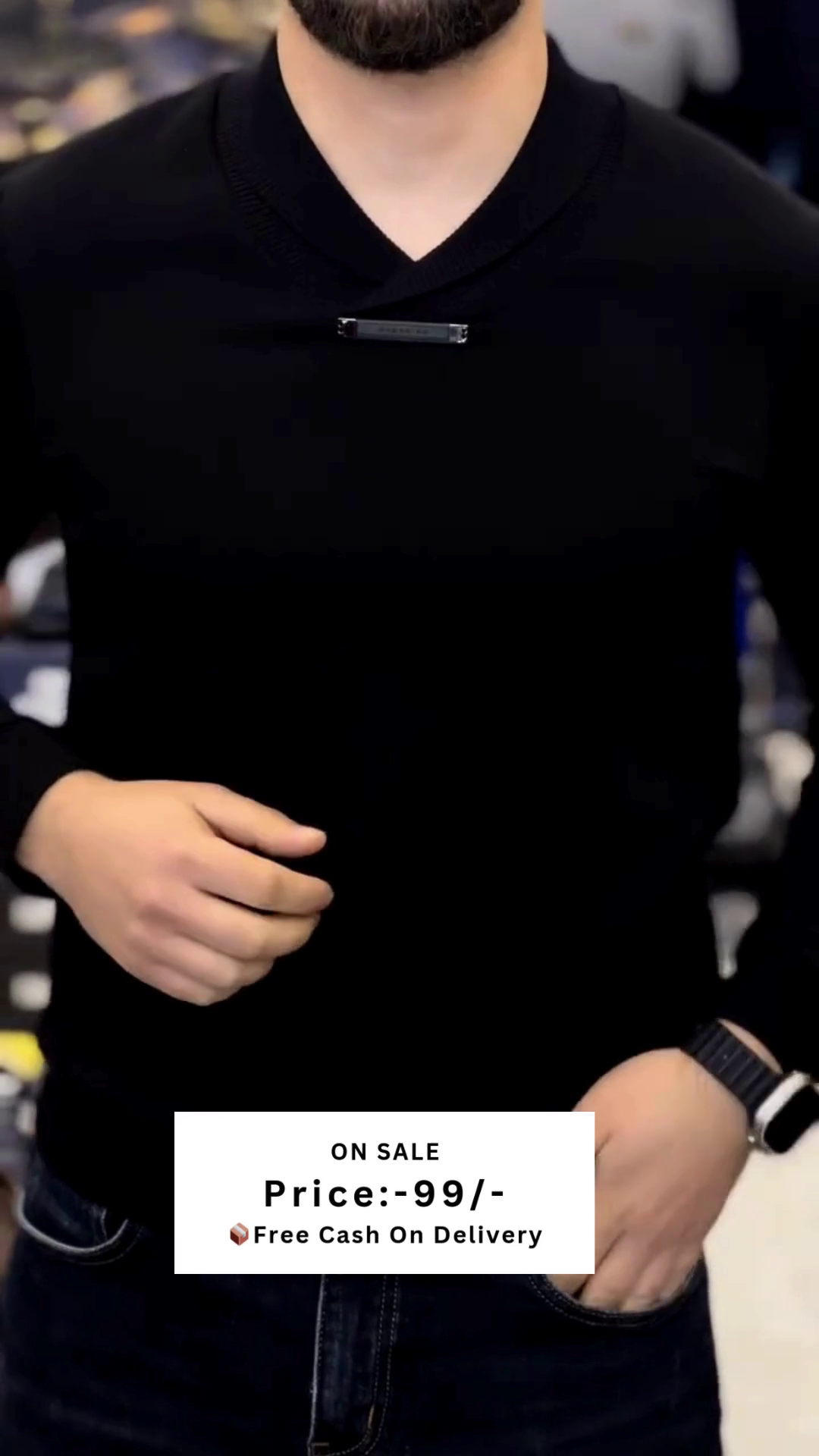 Men Self Design Polo Collar Cotton T-shirt