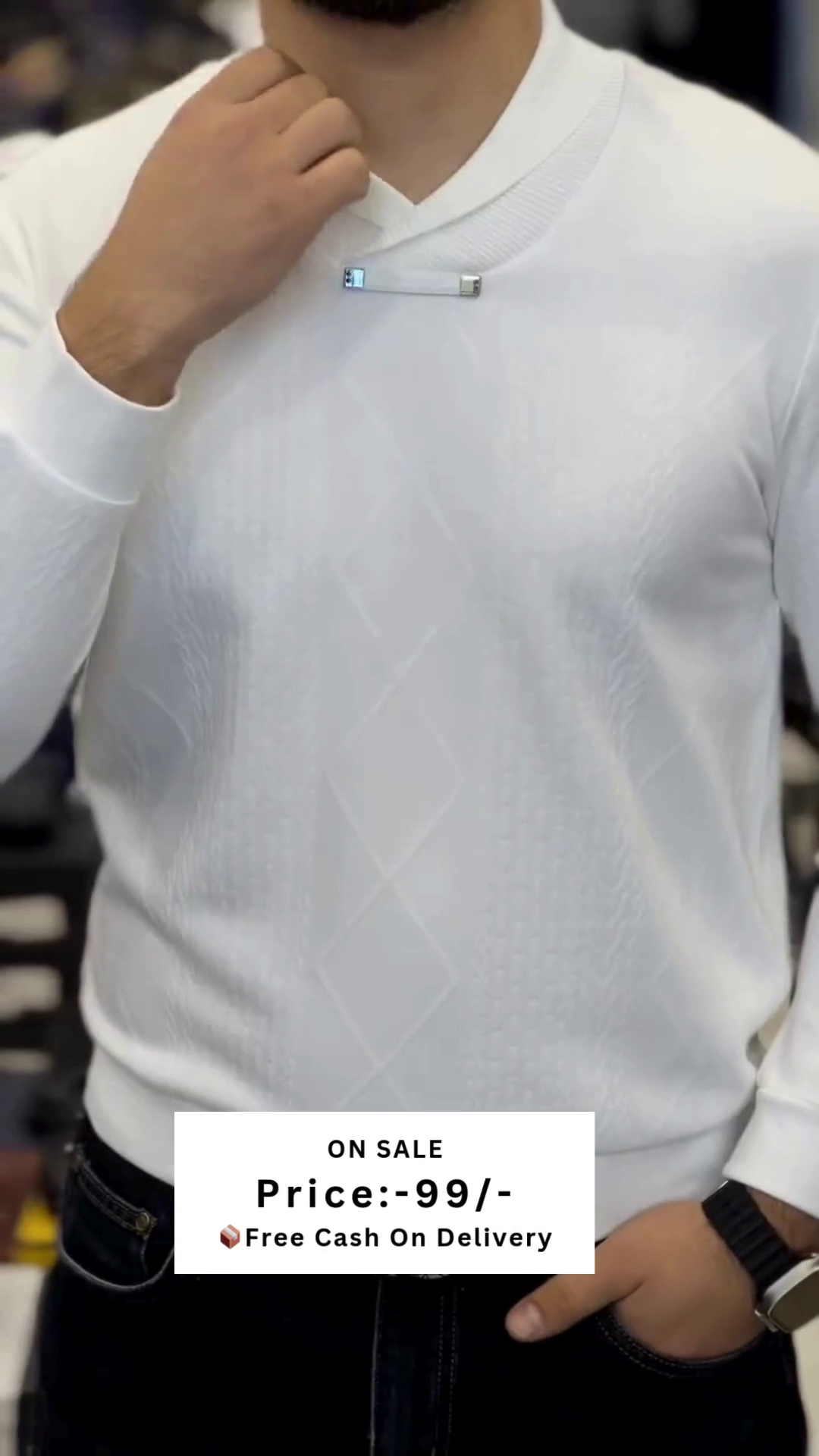 Men Self Design Polo Collar Cotton T-shirt