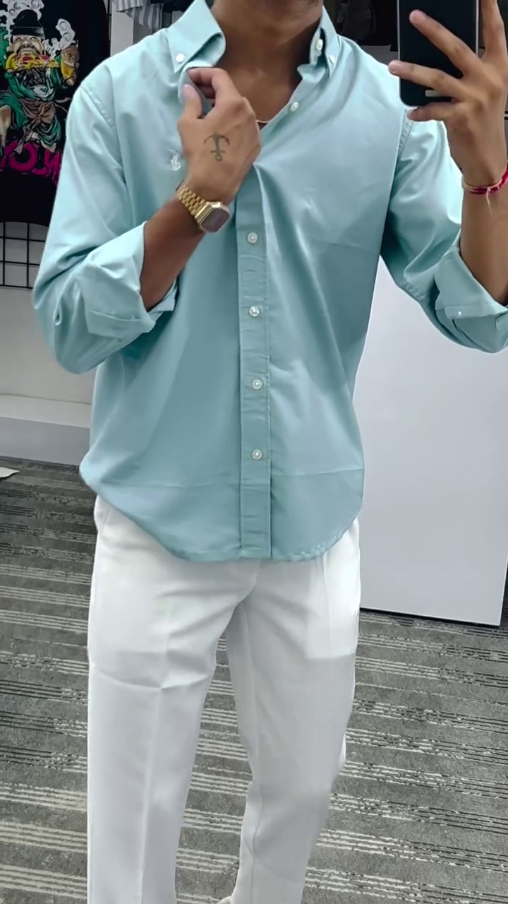 Tailored Fit Cotton Twill Shirt
