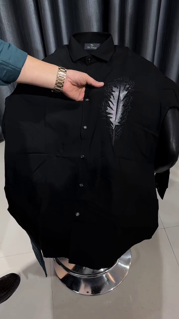 Premium Slim Fit Embellished Casual Shirt