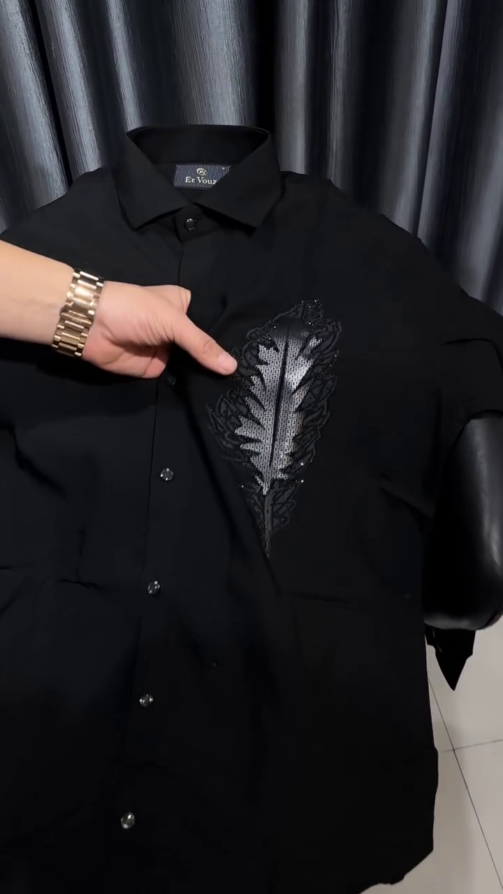 Premium Slim Fit Embellished Casual Shirt