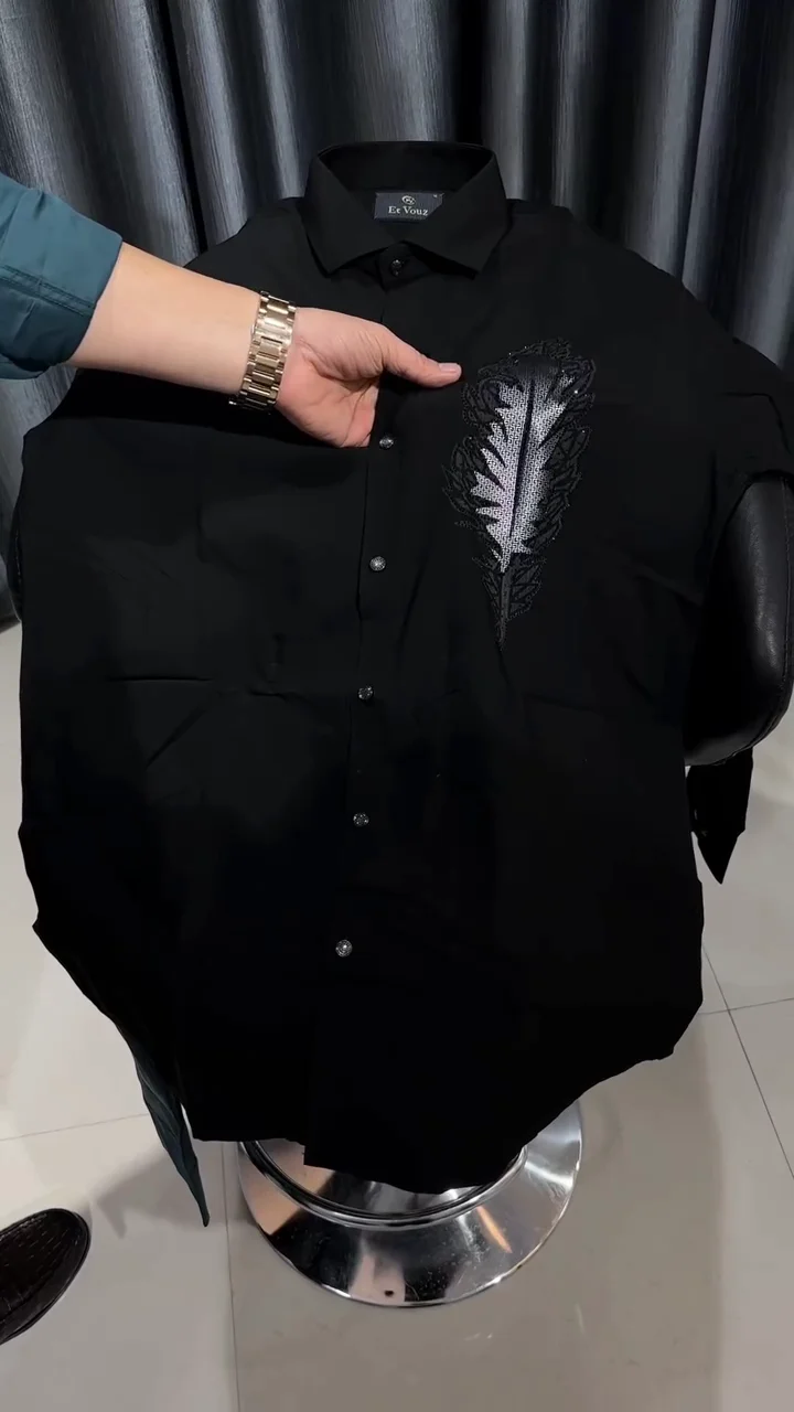 Premium Slim Fit Embellished Casual Shirt