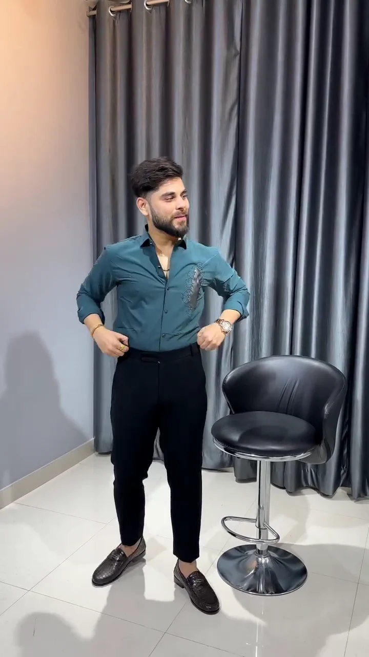Premium Slim Fit Embellished Casual Shirt